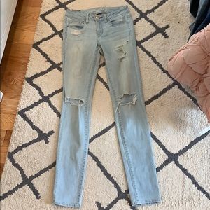 American Eagle x-long skinny jeans size 2